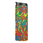 Bouteilles Isothermes Hot Mess Jus Scribbles Jaune Bleu Vert Rouge Art (Tourné sur la droite)
