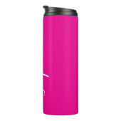 Bouteilles Isothermes Hot Pink White Script Custom Thermal Tumbler (Tourné sur la droite)