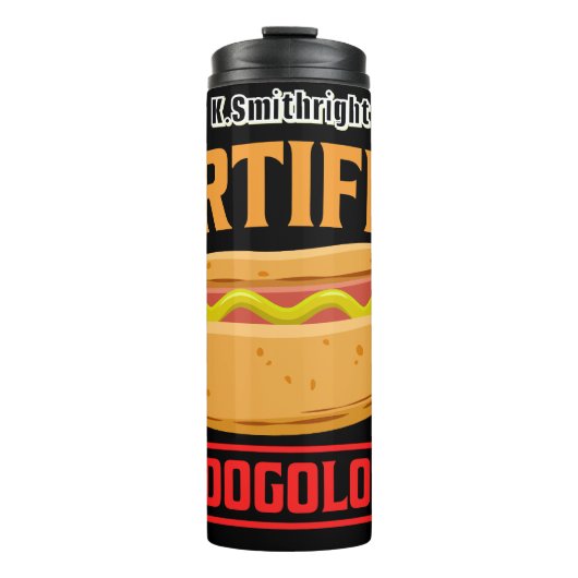 Bouteilles Isothermes Hotdogologue certifié Funny Graphisme (Devant)