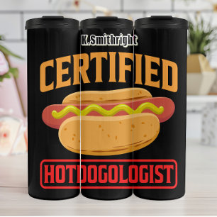 Bouteilles Isothermes Hotdogologue certifié Funny Graphisme