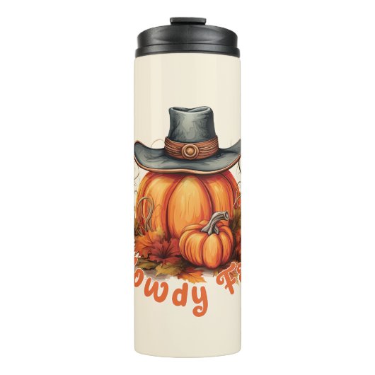 Bouteilles Isothermes Howdy Fall - Vibes d'automne rustiques (Devant)