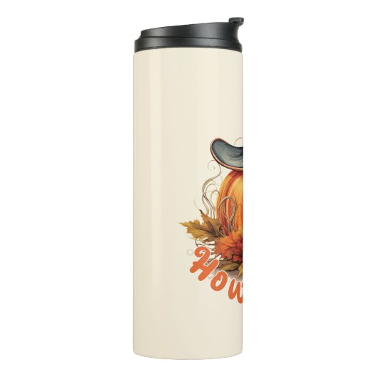 Bouteilles Isothermes Howdy Fall - Vibes d'automne rustiques (Tourné sur la gauche)