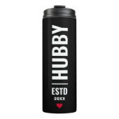 Bouteilles Isothermes Hubby Photo Collage Saint Valentin Cadeau Noir (Devant)