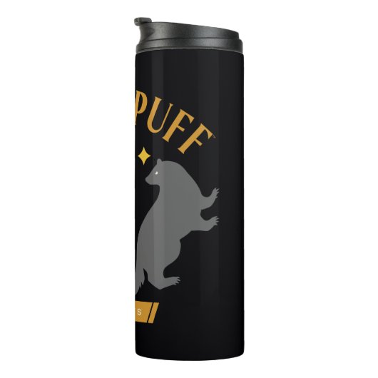 Bouteilles Isothermes HUFFLEPUFF™ Badger and Cup House Pride Graphisme (Tourné sur la droite)