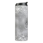 Bouteilles Isothermes Huile d'argent Faux avec Monogramme de Parties sci (Tourné sur la gauche)