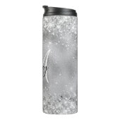 Bouteilles Isothermes Huile d'argent Faux avec Monogramme de Parties sci (Tourné sur la droite)