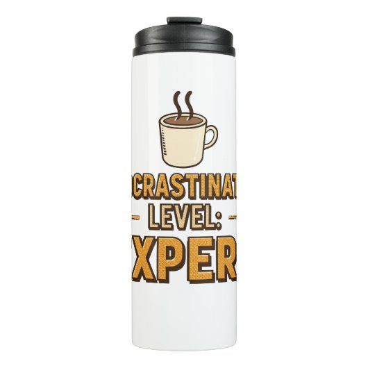 Bouteilles Isothermes Humorous Procrastinator with Coffee (Devant)