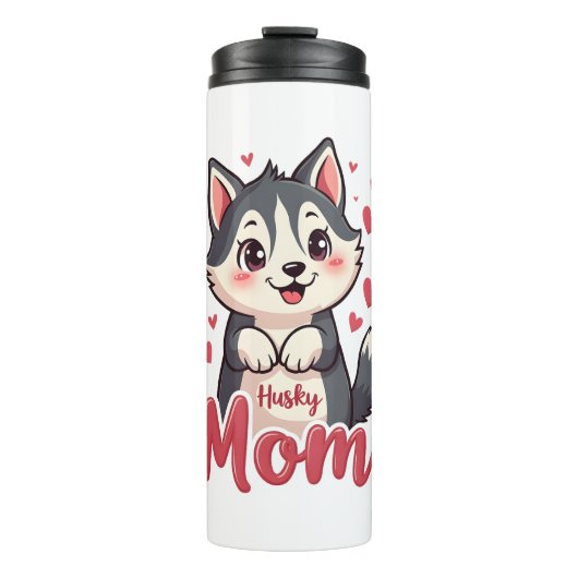 Bouteilles Isothermes Husky Chig Maman Cute Kawaii Design (Devant)