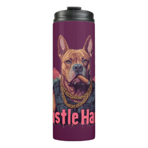 Bouteilles Isothermes Hustle Hard - Pitbull Chien avec de l'argent et Ci