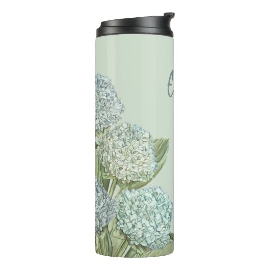 Bouteilles Isothermes Hydrangea Bleu/Vert Sage (Tourné sur la gauche)