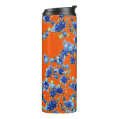 Bouteilles Isothermes Hydrangea orange et bleu (Tourné sur la gauche)