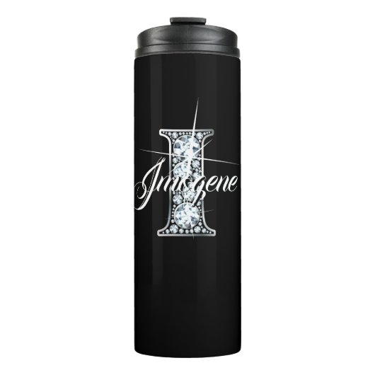 Bouteilles Isothermes I Faux Diamond Bling Monogramme (Devant)