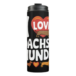 Bouteilles Isothermes I Love Dachshunds Heartarming Pet Lovers Design