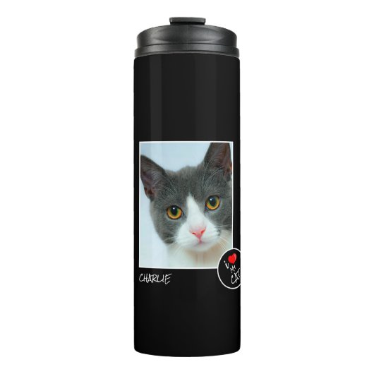 Bouteilles Isothermes I Love My Cat, Custom Photo - Pet Lovers (Devant)