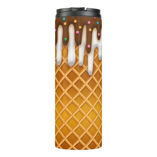 Bouteilles Isothermes Ice Cream Drip Gaufle Cone Chocolate And Vanilla (Dos)