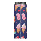 Bouteilles Isothermes Ice cream, popsicles and cherries pattern (Dos)