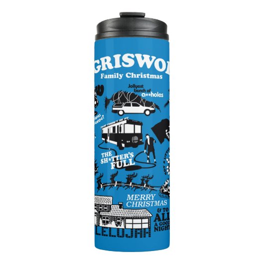 Bouteilles Isothermes Icônes et citations de vacances de Noël (Devant)