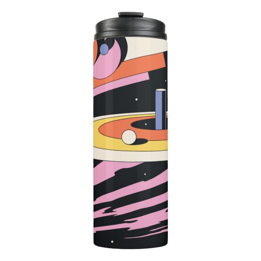 Bouteilles Isothermes Illustration Abstraite de l'espace psychédélique, (Devant)