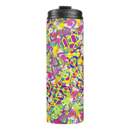 Bouteilles Isothermes Illustration aquarelle, Motif de retournement (Devant)