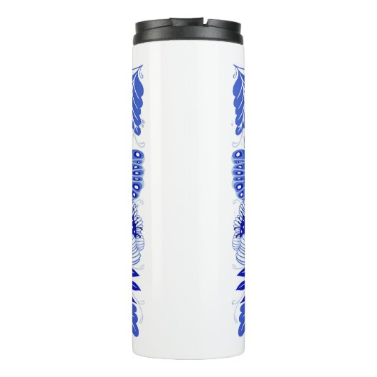 Bouteilles Isothermes illustration avec des papillons et des fleurs isol (Dos)