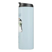 Bouteilles Isothermes Illustration bleu clair mignon Mariage (Tourné sur la droite)