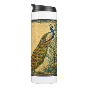 Bouteilles Isothermes Illustration botanique de paon Art Nouveau
