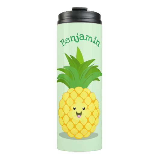 Bouteilles Isothermes Illustration d'ananas mignon (Devant)