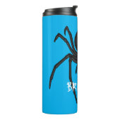 Bouteilles Isothermes Illustration d'araignée noire effrayante (Tourné sur la gauche)