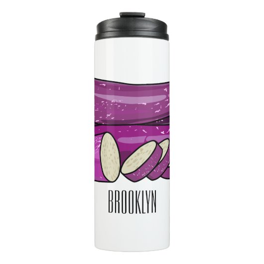 Bouteilles Isothermes Illustration d'aubergine (Devant)