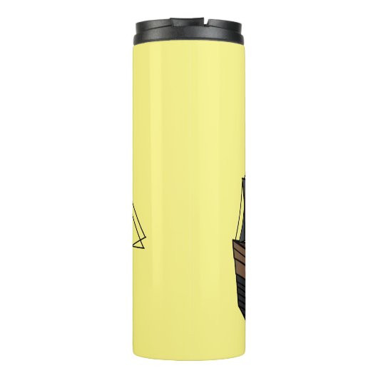 Bouteilles Isothermes Illustration de bateau pirate (Dos)