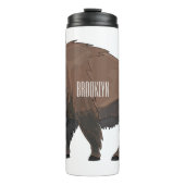 Bouteilles Isothermes Illustration de bison (Devant)