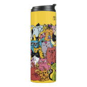 Bouteilles Isothermes Illustration de chats amusants de nom et de couleu (Tourné sur la gauche)