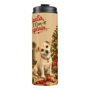 Bouteilles Isothermes Illustration de chien de Noël amusante