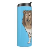 Bouteilles Isothermes Illustration de chien Rough collie (Tourné sur la gauche)