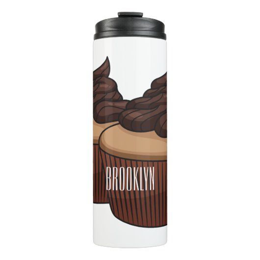 Bouteilles Isothermes Illustration de Cupcake (Devant)