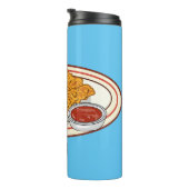 Bouteilles Isothermes Illustration de dessin animé sur le poulet frit (Tourné sur la droite)