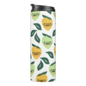 Bouteilles Isothermes Illustration de dessin de citron et citron vert (Tourné sur la droite)