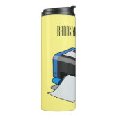 Bouteilles Isothermes Illustration de dessin d'imprimante (Tourné sur la gauche)