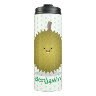 Bouteilles Isothermes Illustration de durian de dessin animé mignon et h