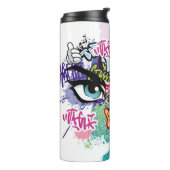 Bouteilles Isothermes Illustration de graffiti avec lettres de graffitis (Tourné sur la gauche)