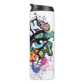 Bouteilles Isothermes Illustration de graffiti avec lettres de graffitis (Tourné sur la droite)