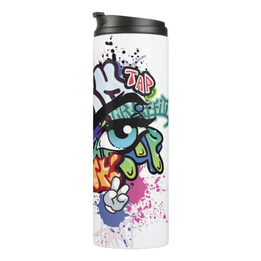 Bouteilles Isothermes Illustration de graffiti avec lettres de graffitis (Tourné sur la droite)