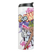 Bouteilles Isothermes Illustration de graffiti avec lettres de graffitis (Tourné sur la gauche)