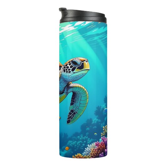 Bouteilles Isothermes Illustration de la tortue de mer (Tourné sur la droite)