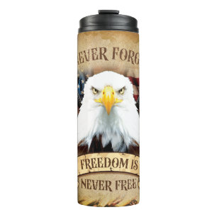 Bouteilles Isothermes Illustration de l'aigle patriotique américain avec