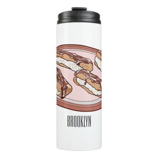 Bouteilles Isothermes Illustration de l'éclair de chocolat (Devant)