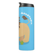 Bouteilles Isothermes Illustration de l'effervescence de lions heureux (Tourné sur la droite)