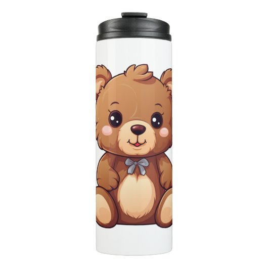 Bouteilles Isothermes Illustration de l'ours de dessin (Devant)