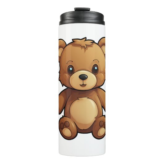 Bouteilles Isothermes Illustration de l'ours de dessin (Devant)