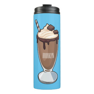 Bouteilles Isothermes Illustration de milk-shake au chocolat